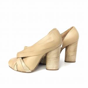 Martin Margiela 22 サイドオープン パンプス 編み込み レザー ベージュ 38 24cm