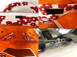 SOPHNET. × ポーター PORTER 2WAY HELMET BAG ヘルメットバッグ ショルダーバッグ ヘルメット付き 総柄 赤 白