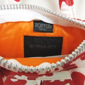 SOPHNET. × ポーター 2WAY ヘルメットバッグミニ ショルダーバッグ ハンドバッグ クロスボディ コラボ 総柄 レッド ホワイト