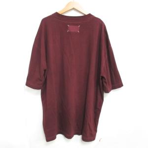 Martin Margiela 10 20年モデル オーバーサイズ Tシャツ カットソー 半袖 ビッグシルエット イタリア製 ボルドー