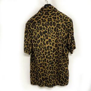 MARC JACOBS レオパード柄 オープンカラーシャツ 半袖 レーヨン 茶 ブラウン 44