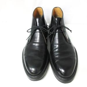 HERMES チャッカブーツ Hロゴ レザー 41 黒