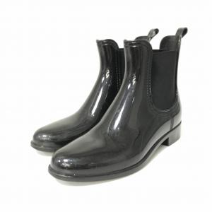 サイドゴア レインブーツ 長靴 黒 ブラック 36 約23cm
