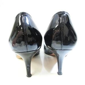 PELLICO エナメル パンプス ポインテッドトゥ ヒール ブラック 黒 35 23cm