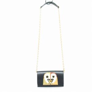 LOUIS VUITTON チェーン ショルダーバッグ エピ ツイストMM フクロウ スパンコール ブラック M41867