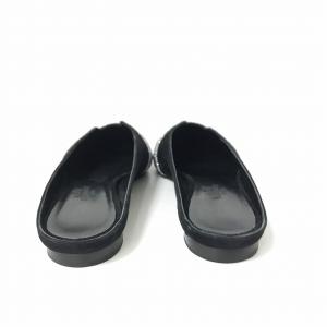 HERMES オラン サンダル フラットシューズ Hロゴ グリッター スエード 22cm