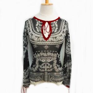 パワーネット カットソー ニット トップス 総柄 