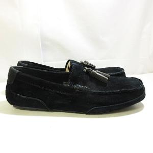 UGG australia ボイラン ムートン ローファー スリッポン タッセル 黒 US9 27cm 0826 ECR8