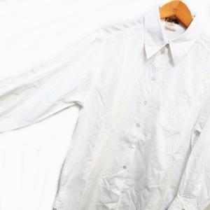 HERMES ロゴ刺繍 ドレスシャツ 38 ホワイト