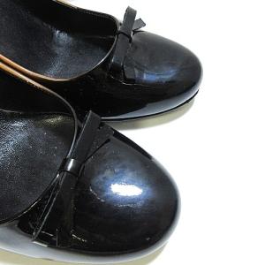 PRADA グラデーション パンプス ヒール パテント エナメル  ブラック×イエロー 35 1