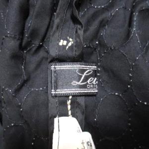 Leilian ジャケット 黒 ノーカラー 刺繍 ブラック 13 大きいサイズ ストレッチ コットン タグ付き