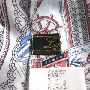 Leilian シャツ 総柄 長袖 プルオーバー 9 青系 ブルー系 タグ付き 