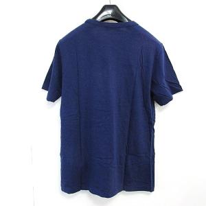 PRADA 2015年 Tシャツ 半袖 刺繍ロゴ プリント ブルー S 0914