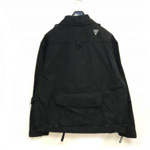 South2 West8 美品 TENKARA SHIRT - POLY GABARDINE テンカラシャツ フィッシング ジャケット  黒 ブラック
