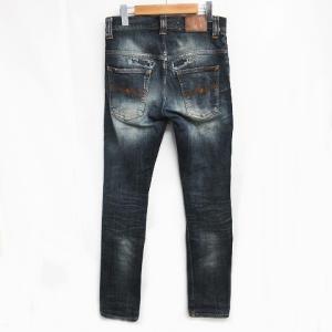 Nudie Jeans スキニー デニム ジーンズ ジーパン テーパードパンツ リペア加工 ストレッチ インディゴ W29 L32
