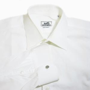 HERMES セリエボタン ワイシャツ 41 ホワイト