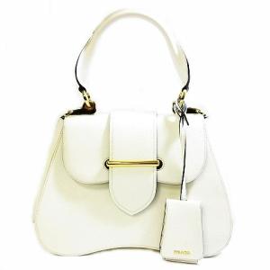 PRADA 19SS SIDONIE サフィアーノ ハンドバッグ 2WAY ゴールド金具 ホワイト