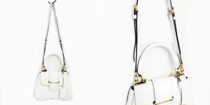 PRADA 19SS SIDONIE サフィアーノ ハンドバッグ 2WAY ゴールド金具 ホワイト