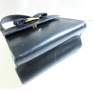 Salvatore Ferragamo ヴァラ ハンドバッグ ショルダーバッグ 2way ヴィンテージ ネイビー 紺