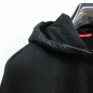 PRADA SPORT ジップアップ パーカー スウェット フーディ ブラック 黒 S 1008