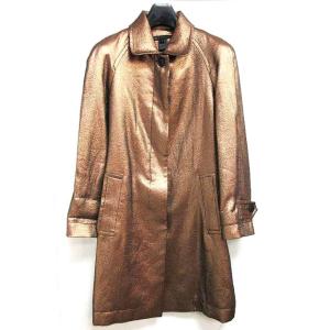 ステンカラーコート 比翼 ゴールド ブロンズ XS 1019 IBO16