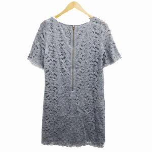 ANAYI 美品 フラワーレースワンピース 36 グレー