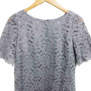 ANAYI 美品 フラワーレースワンピース 36 グレー