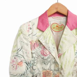 ETRO 花柄リネンテーラードジャケット マルチカラー