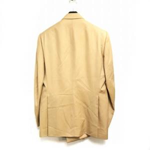HERMES ヴィンテージ ダブルテーラードジャケット 裏地ロゴ ベージュ