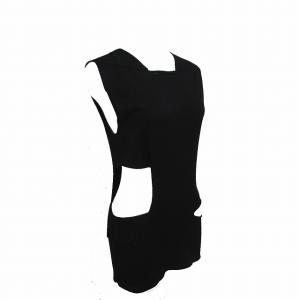 Rick Owens 国内正規品 美品 19SS 近年モデル カットソー シルク100%
 変形 メッシュ切替 ブラック