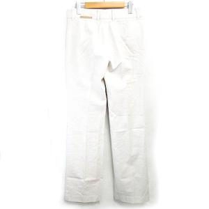 INCOTEX ワイドストレートスラックスコットンパンツ アイボリー