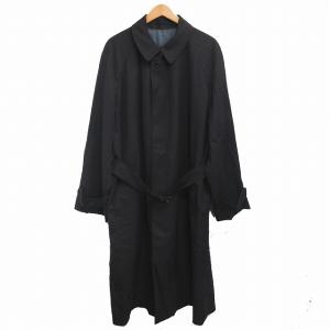 Aquascutum ヴィンテージ  Pure Worsted ステンカラーコート ブラック