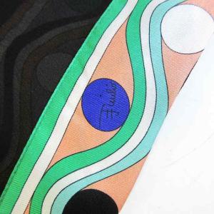 Emilio Pucci ストール ショール シルク100％ ジョーゼット ブラック