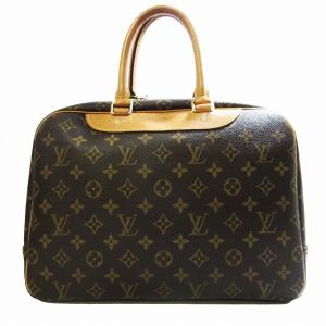 LOUIS VUITTON M47270 ドーヴィル モノグラム ハンドバッグ ヌメ革 PVC ブラウン