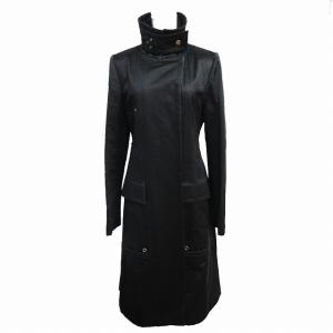 GUCCI ステンカラーコート 裏地GG柄 ジャケット 金釦 40 ブラック