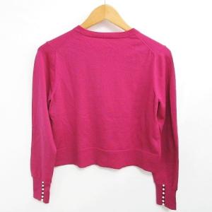 GRACE CONTINENTAL カーディガン ニット セーター 羽織り パールボタン パープル 36