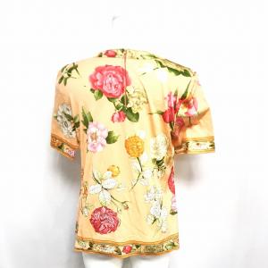 LEONARD FASHION 半袖 カットソー Tシャツ 花柄 オレンジ M IBS17 1217