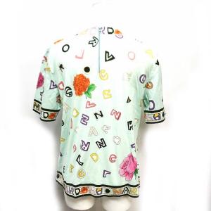 LEONARD FASHION 半袖 カットソー Tシャツ 総柄 ライトブルー M IBS17 1217