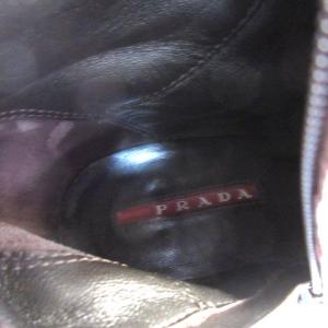 PRADA SPORT ブーツ ロング ハイヒール チャンキーヒール ジップ ブラウン 36 1