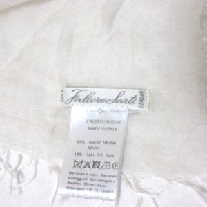 Faliero Sarti 大判 ストール 無地 モダール シルク混 ホワイト