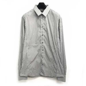 SICILIA ストライプコットンストレッチシャツ グレー