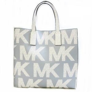 MICHAEL KORS KENLY ラージトート 2WAY ハンドバッグ 総柄 ロゴ ブルー