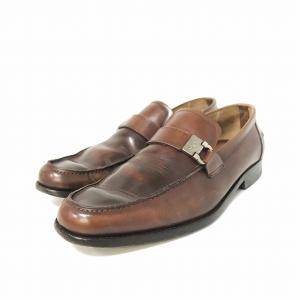 ローファー 革靴 レザー ガンチーニ 6 ブラウン 