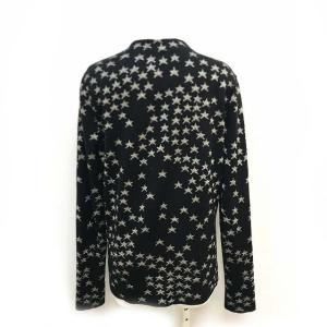 SAINT LAURENT PARIS 2015年エディ期 星柄 カーディガン 黒 XS