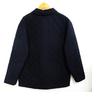 Aquascutum キルティングコート タータンチェック ネイビー