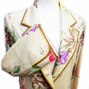 LEONARD FASHION テーラードジャケット 花柄 ベージュ