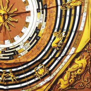 HERMES カレ90 DIES ET HORE ホロスコープ 占星術 星座 大判 スカーフ