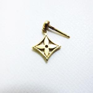 LOUIS VUITTON ピュス モノグラム イディール K18 ダイヤモンド 片耳 ピアス ジュエリー イエローゴールド