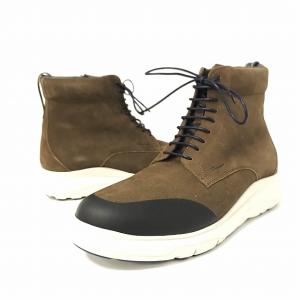 WORLD スエード ブーツ スニーカー サイドジップ 茶