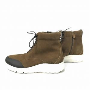 Salvatore Ferragamo WORLD スエード ブーツ スニーカー サイドジップ 茶